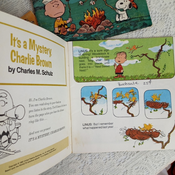 3 Charlie Brown Peanuts Books No Records Paperback Childrens Books Snoopy - Picture 4 of 4
